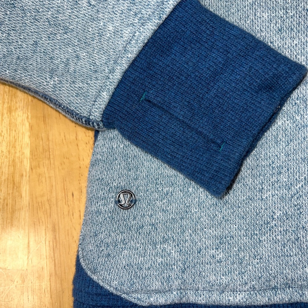 Lululemon Size 8 On The Daily Hoodie Full Zip Jacket Heathered Poseidon - Picture 13 of 16
